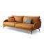 Causeuse coussin orange en cuir véritable-1700809079