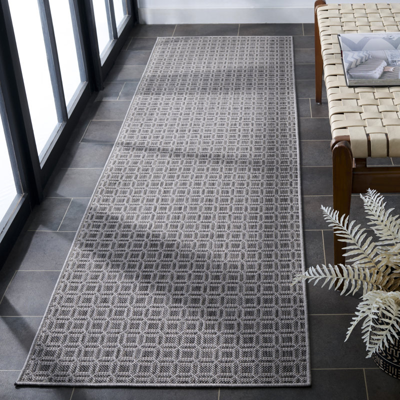 Terrace Geometric Indoor/Outdoor Rug, Runner 2'3" x 8'