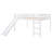 Loft Bed with Slide, Multifunctional Design, Full (White)