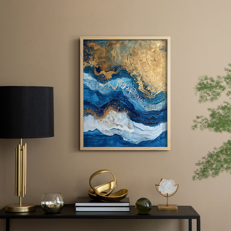 ABSTRACT Series CDXI, reproduction encadrée - bois massif, H 15 po x l 12 po