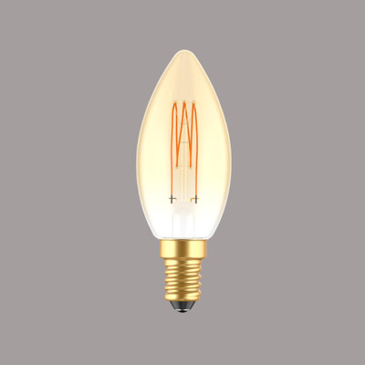 E27 Dimmable LED Vintage Edison Candle Light Bulb Amber