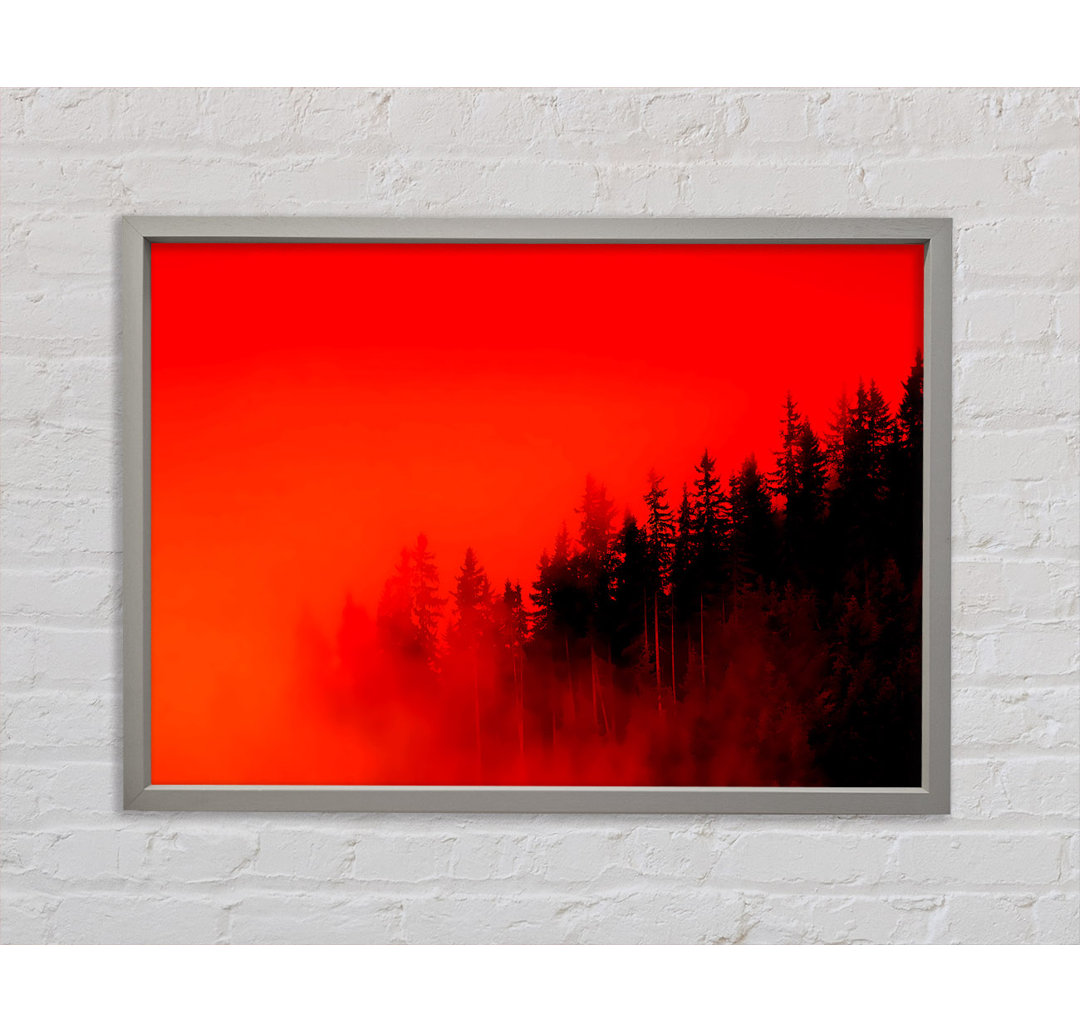 Red Mist Woodland - Einzelner Bilderrahmen Kunstdrucke auf Leinwand