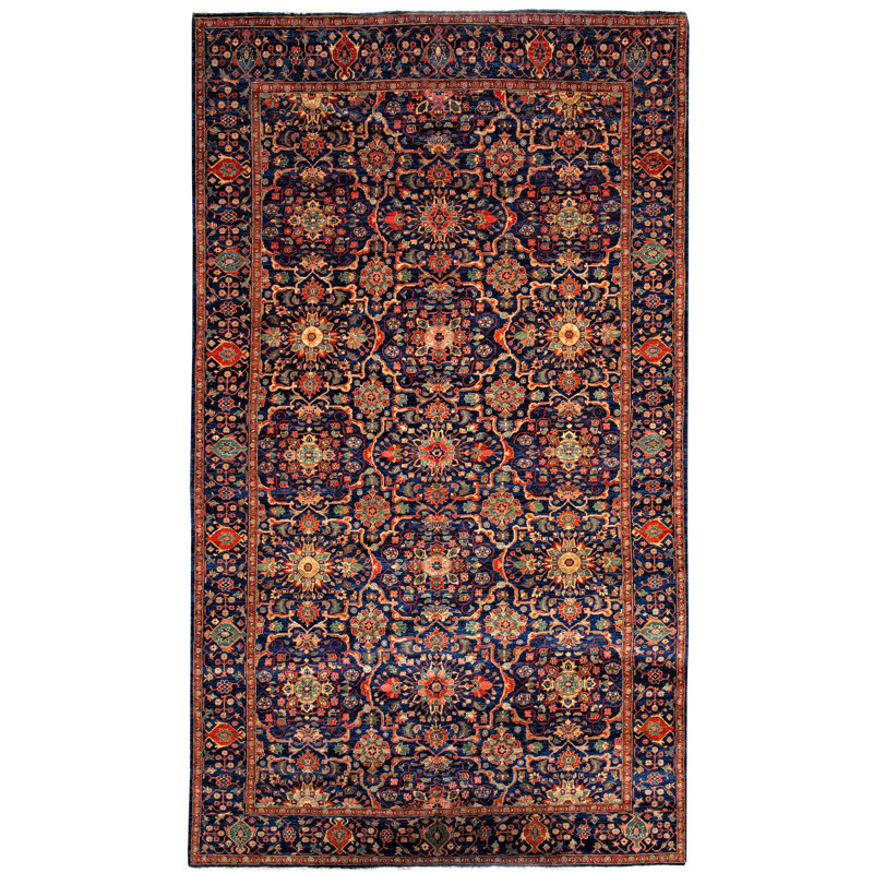 Tapis Oushak rétro fait à la main de conception anatolienne unique 7 pi 9 po x 13 pi 8 po One-of-a-Kind