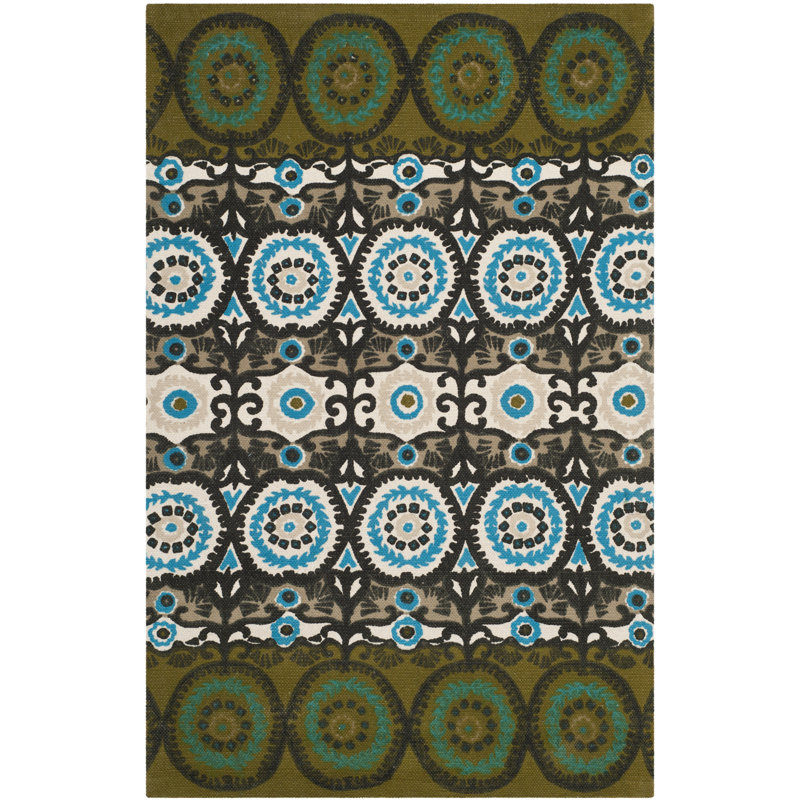 Tapis en coton tissé à la main Allison Cedar Brook, Rectangle 2 pi 3 po x 3 pi 9 po
