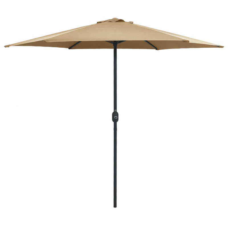 Parasol de jardin extérieur en polyester taupe, Taupe