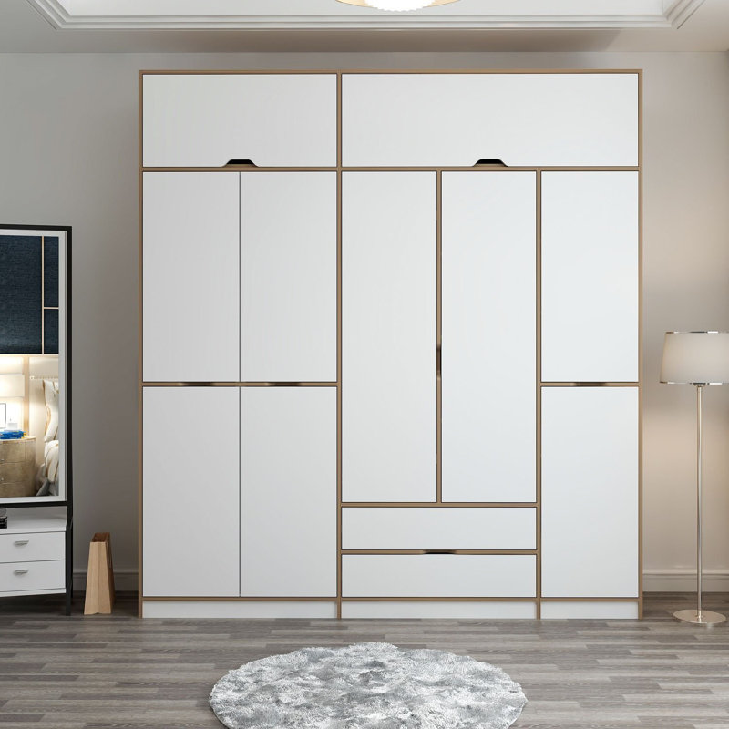 Elina Manufactured Wood Wardrobe, White