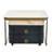 Square Nesting Coffee Table With Wheels & Drawers, Stackable Side Table With High Gloss Marble Grain Top, End Table Set With Brown Tempered Glass-392339853