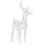 Ensemble de 4 décorations d'extérieur moyen en acrylique blanc froid Christmas Reindeer