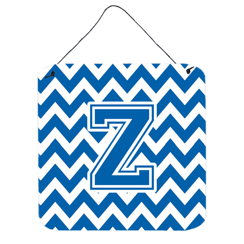 Décoration murale chevron, Bleu / Blanc, Z