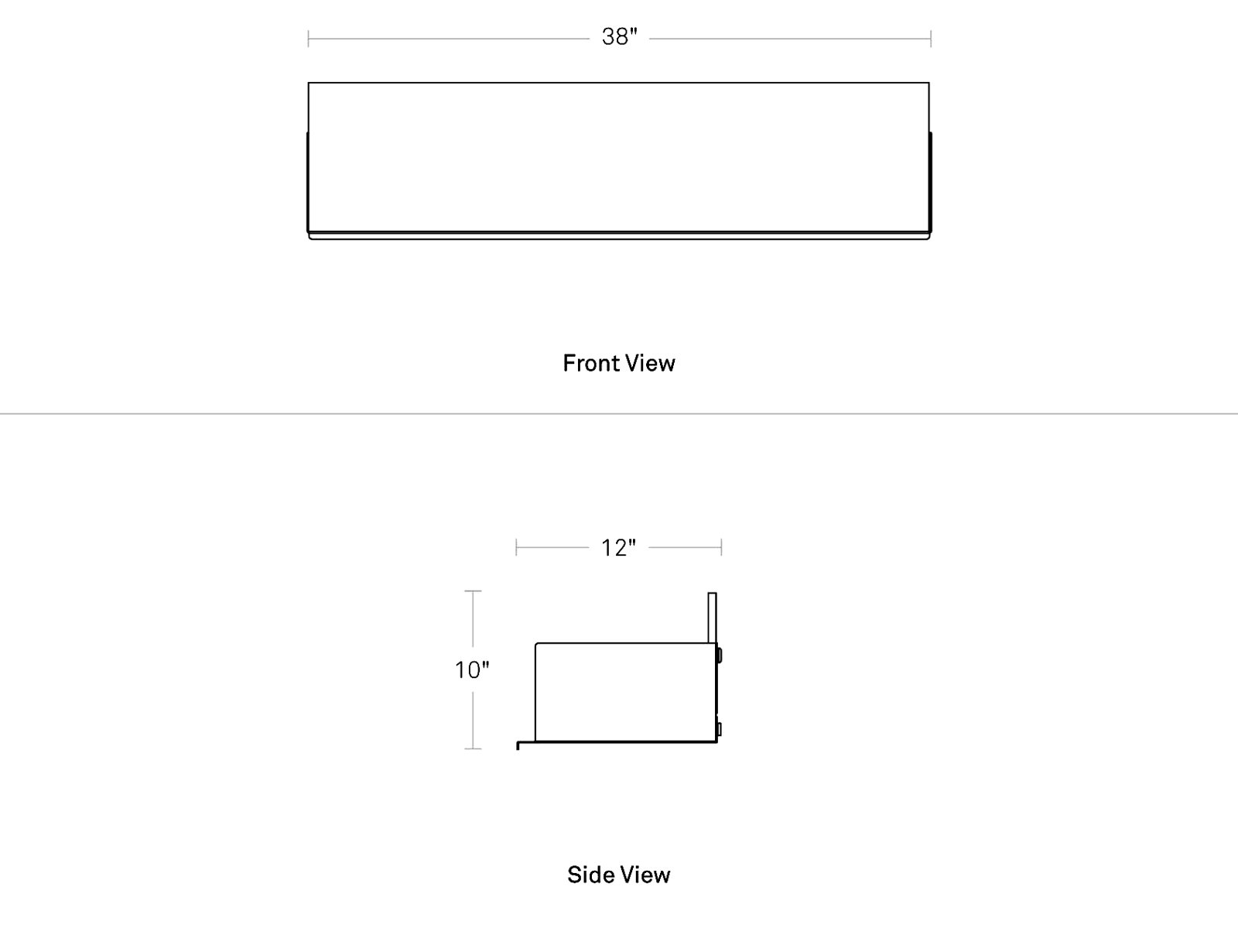 Wonder 38" Accent Shelf, Walnut/Oblivion
