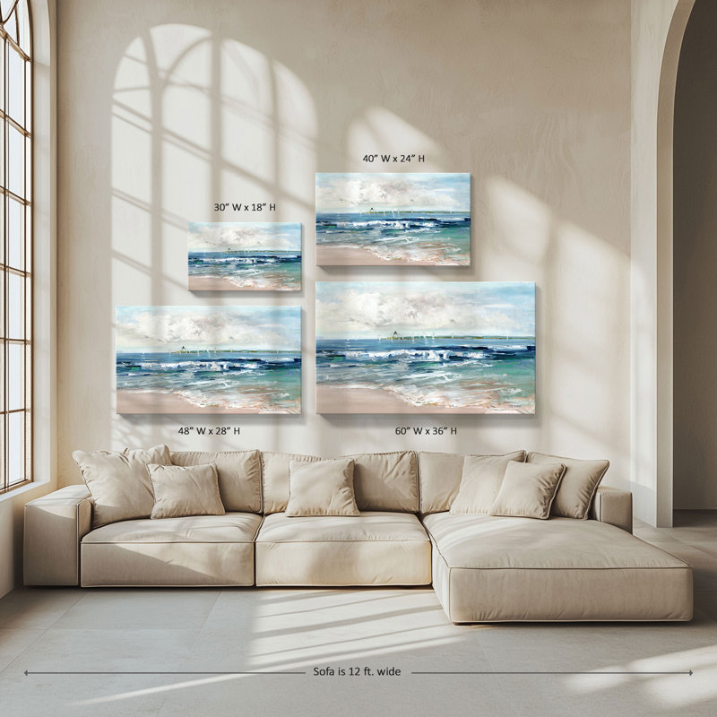 "Summer Sails" by Sally Swatland Print on Canvas, 28" H x 48" W x  1.5" D