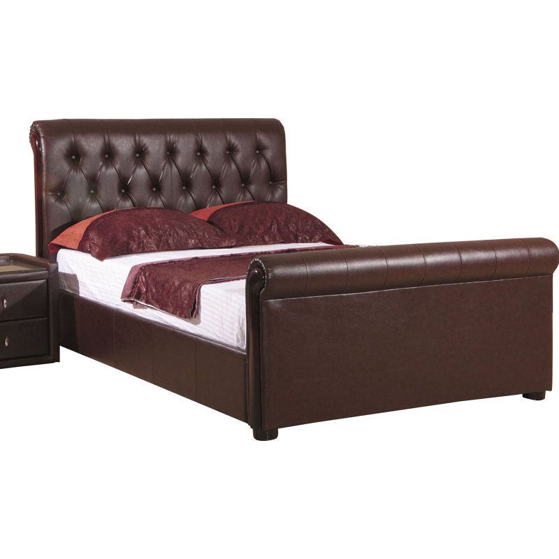 Meilani Upholstered Ottoman Storage Bed, Deep Brown, Kingsize (5')