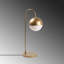 Lampe de table moderne en or avec corps en métal et capuchon en verre, 7,1 x 9,8 x 20,9 pouces | Douille E14, 40 W maximum | Décoration élégante, IP20, parfaite pour le salon, la chambre à coucher ou le bureau | Conception élégante avec base de 7,1 pouces-396854352-396854354