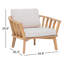 Chaise longue d'extérieur en bois massif Dacey
