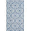 Tapis bleu / ivoire à motif géométrique tissé à plat à la main Oak Hill-20657749
