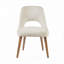 Ensemble de chaises de salle à manger rembourrées en polyester avec dossier rembourré, pieds en bois-312475600