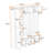 Minimalist Hall Tree with Built-In Seating Bench, Storage Cabinets, Adjustable Shelf and Metal Hooks-2009229900
