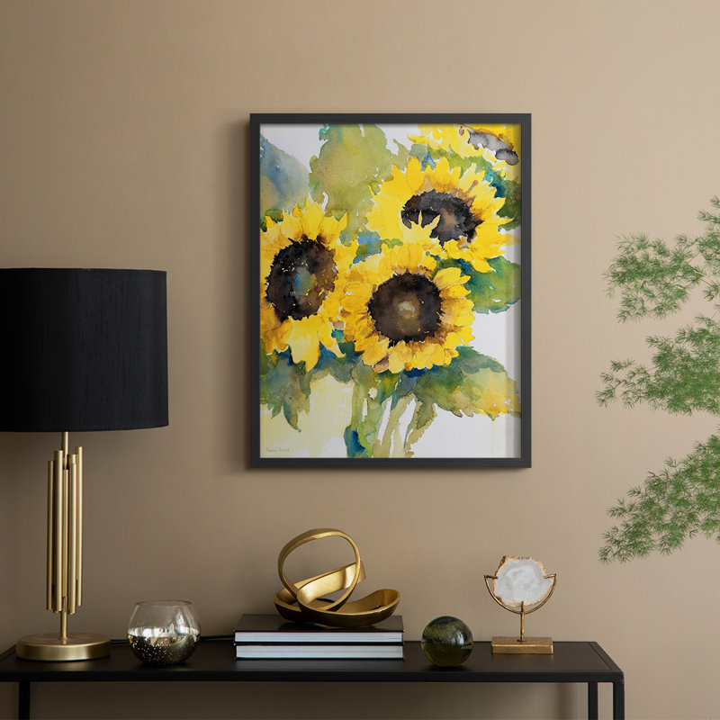 Sun Days II, reproduction encadrée - bois massif, H 21 po x l 17 po, Noir, noir, noir, noir