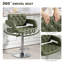 Upholstered Adjustable Height Counter Stool with Metal Frame-121854831