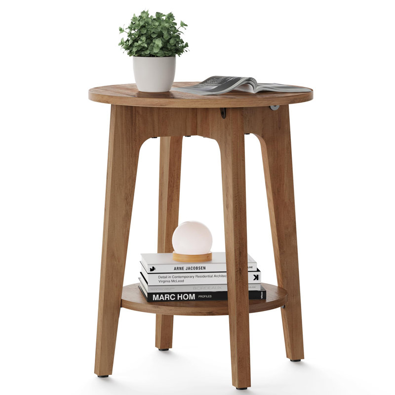 Alessandro End Table, Rustic Walnut