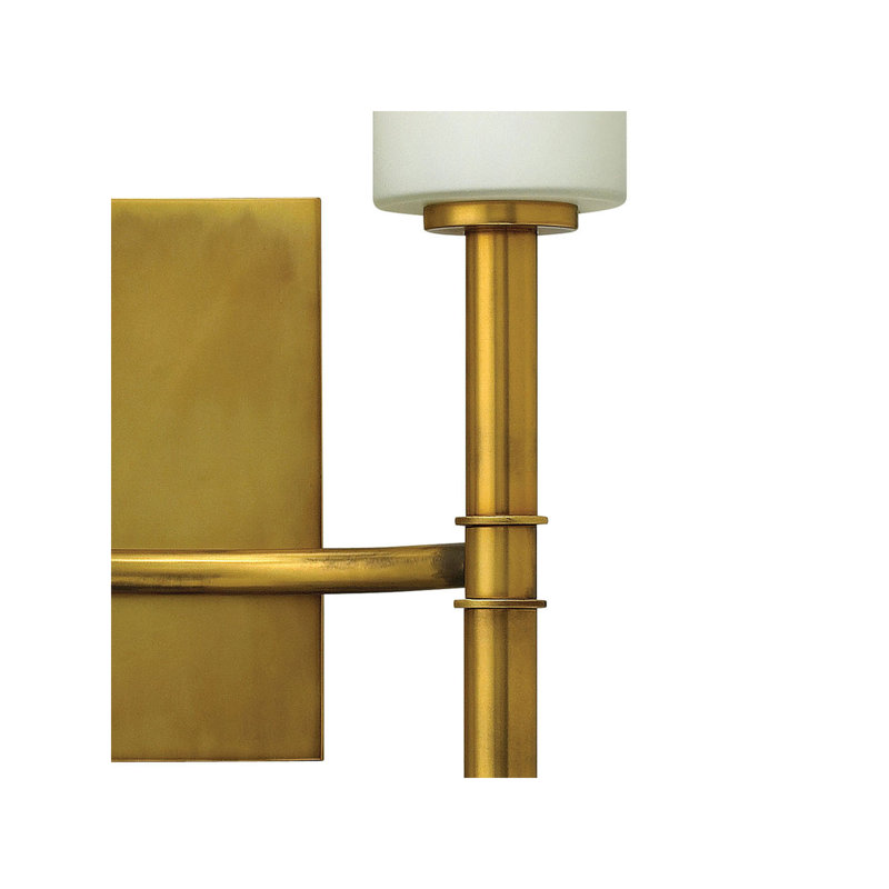 2-Light Armed Sconce, Vintage Brass