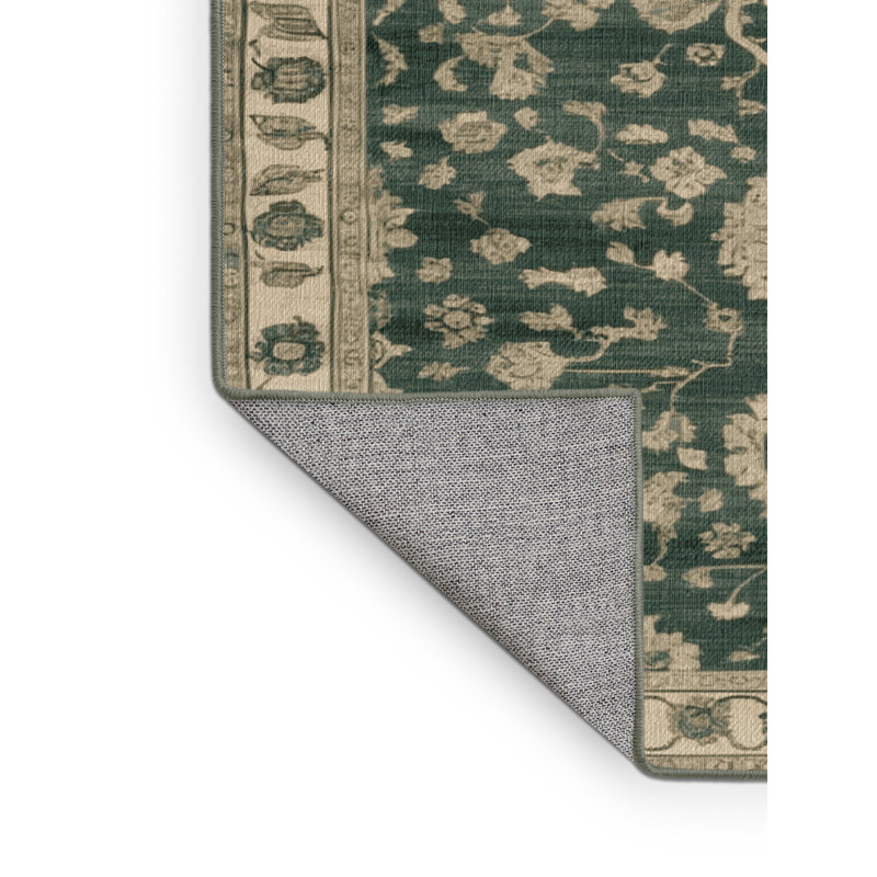 Tapis vert lavé à la machine, Carré 7 pi