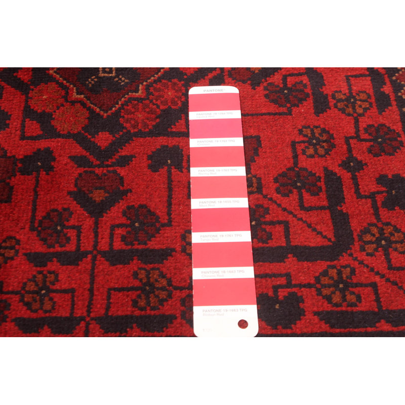 Tapis unique en laine noué à la main 6 pi 7 po x 9 pi 8 po nouvel âge Octaviana