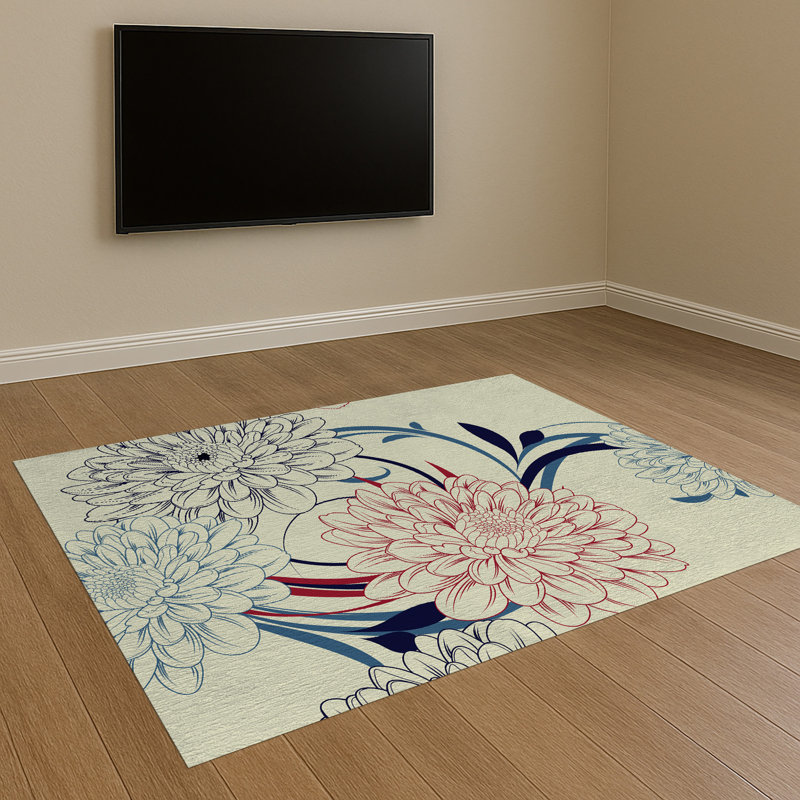 Floral Area Rug, Runner 70 x 140 cm