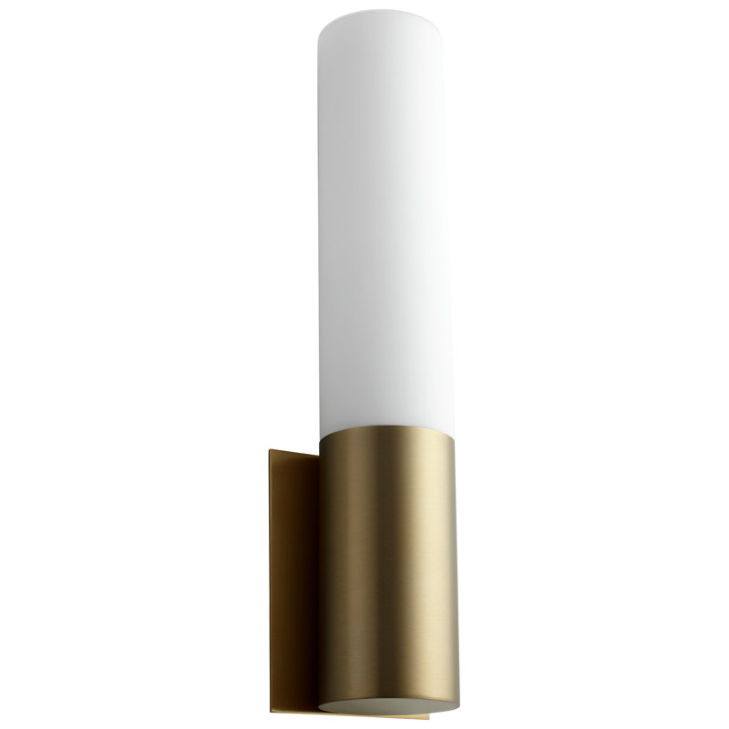 Gastn LED Armed Sconce, Aged Brass