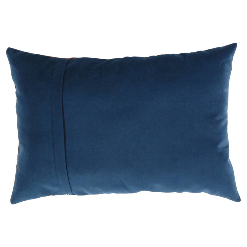 Pillow Cover & Insert, Red/Beige/Blue/Navy, 16"H x 24"W, Rectangle