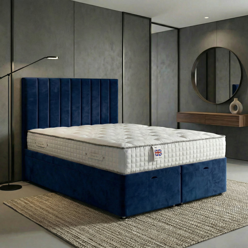 Aether Divan Bed, Single, Dark Blue