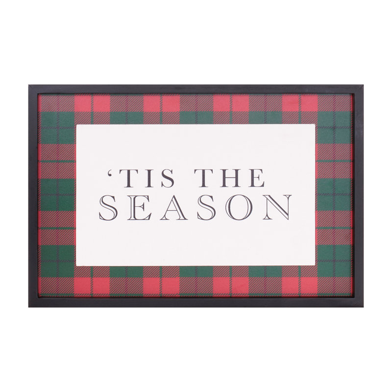 Imprimé encadré «Tis the Season» L 15,5 po