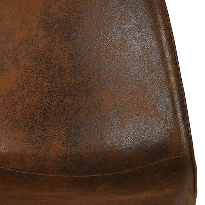 Ensemble de quatre chaises d'appoint en espresso et en faux suède noir et acier