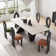 Middle ancient style rock slab dining table