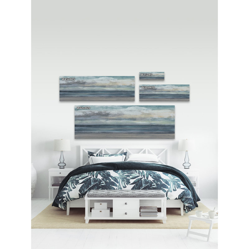 Reproduction d’art sur toile, "beach lève iv", H 10 po x l 30 po