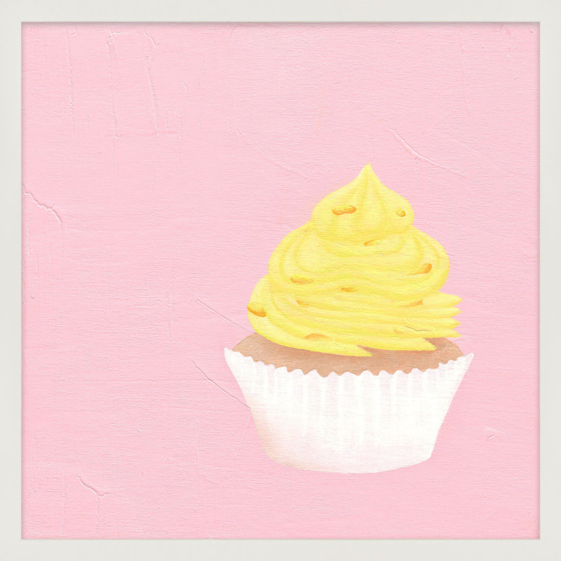 Pistachio Cupcake Print by Katy Montica, White Framed Paper, 20" W x 20" H x 1.25" D