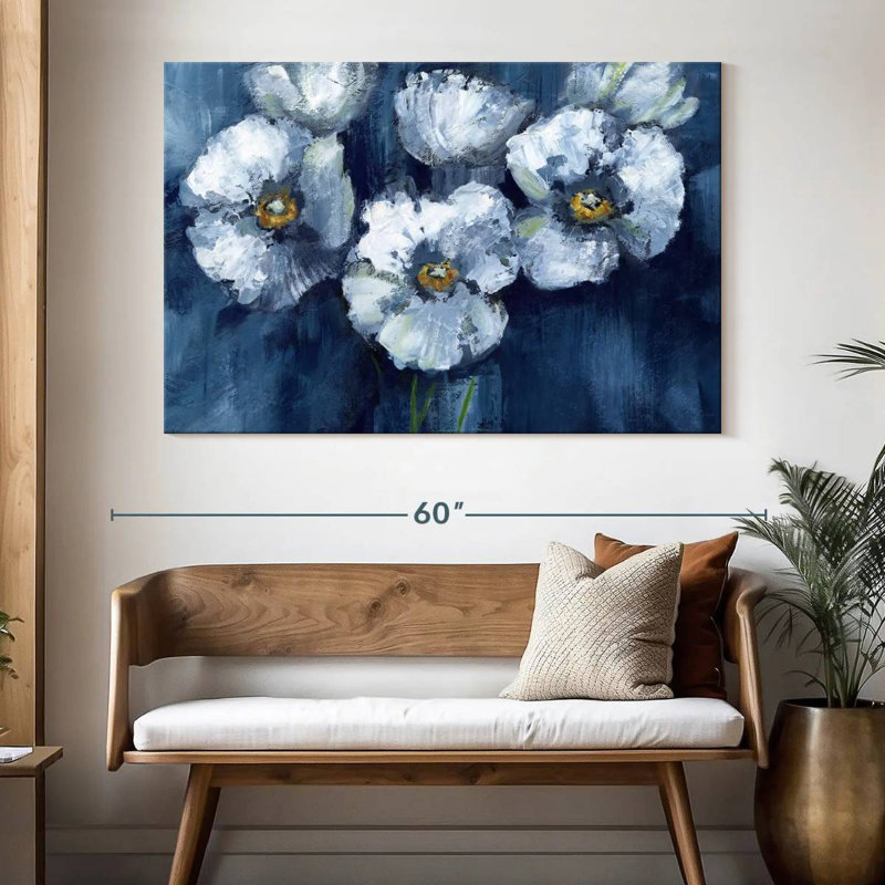 Harnek fleurissant des coquelicots dans un vase, H 34 po x l 51 po