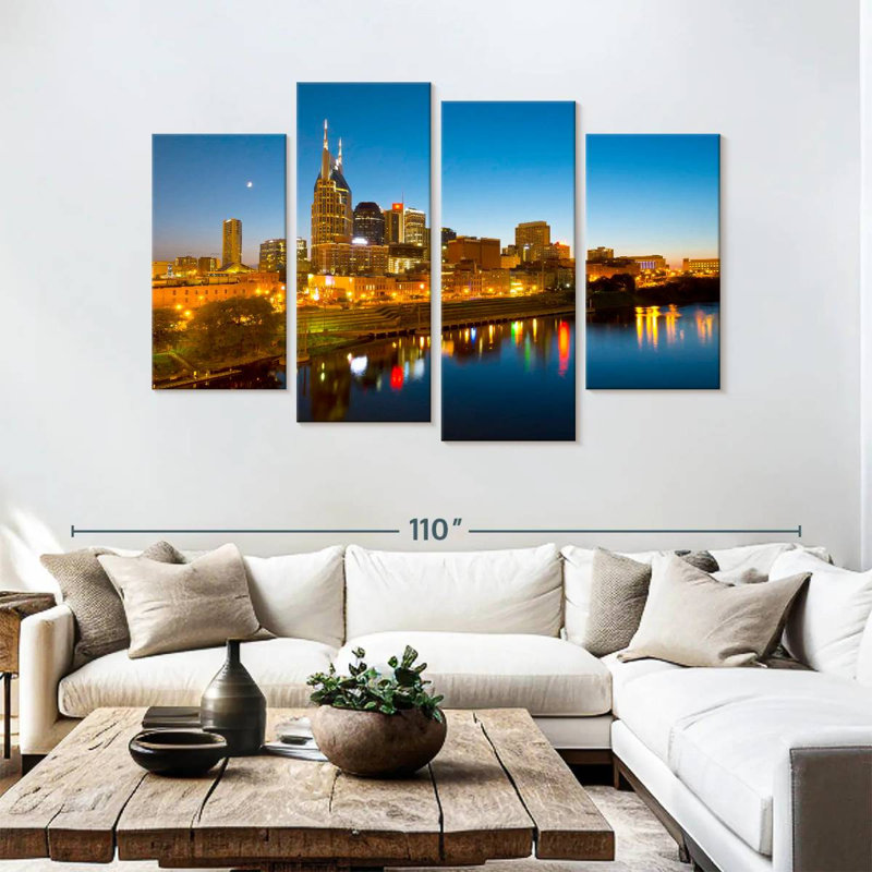 Vue de l'horizon de Nashville, H 54 po x l 84 po