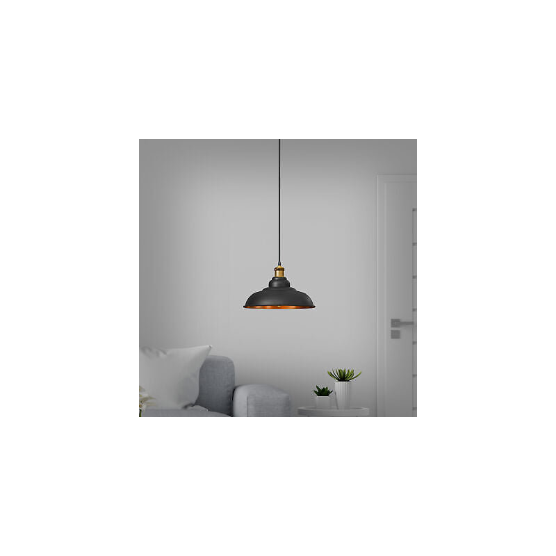 Aniye 1 - Light Black Inner Gold Pendant, Yes
