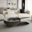 Table basse ronde avec rangement en bois massif plaqué pour le salon, la chambre à coucher-2118703537