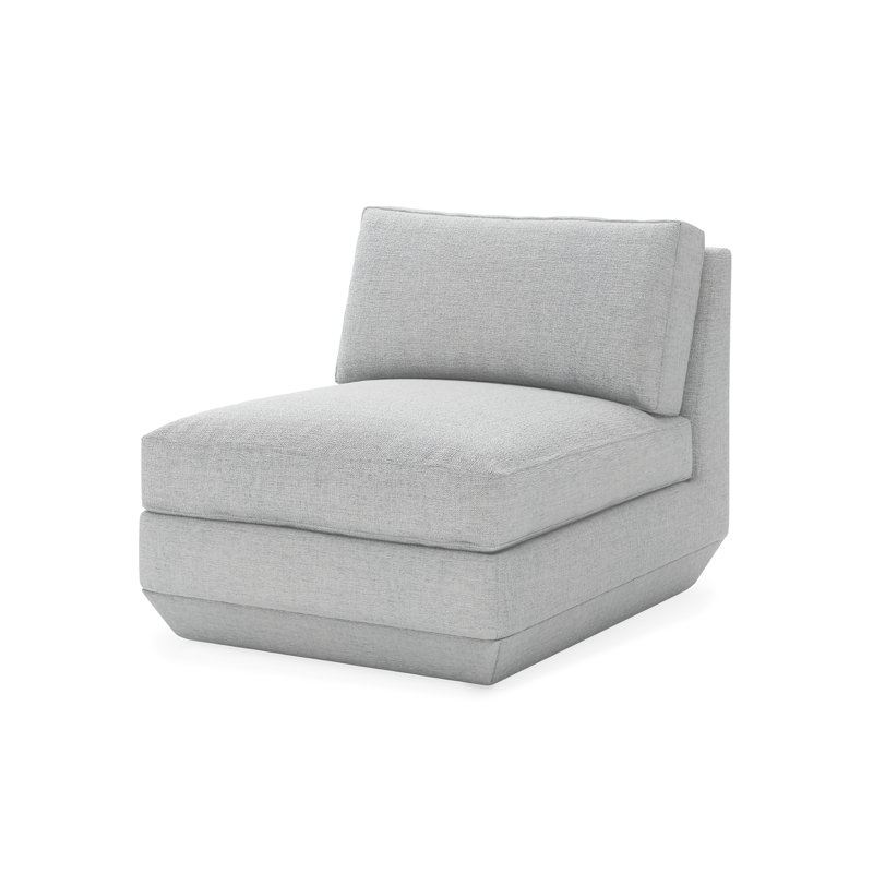 Podium Modular Sectional, Bayview Silver Performance Twill