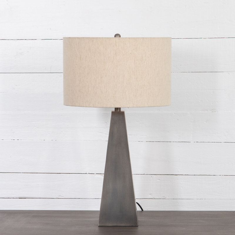 Leander Table Lamp, Pewter