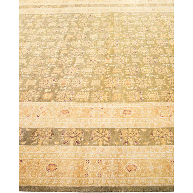 Classic One-of-a-Kind 9' 4" X 12' 2" Hand Knotted Area Rug