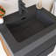 Meuble-lavabo mural 24 po avec lavabo noir-507403521