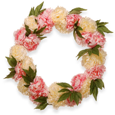 Pink and White Peony Wreath