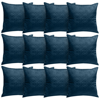 Aspire Homeware Diamond-Pattern Square Velvet Cushion Cover