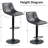 Birecree Swivel Upholstered Adjustable Height Counter Stool with Metal Frame-816903622