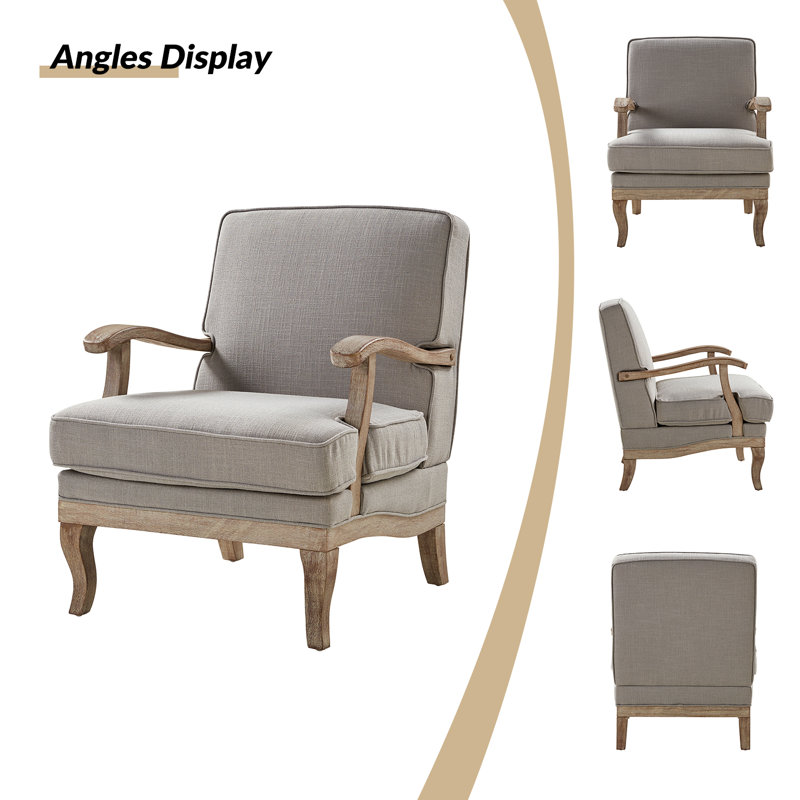 Upholstered Armchair, Grey