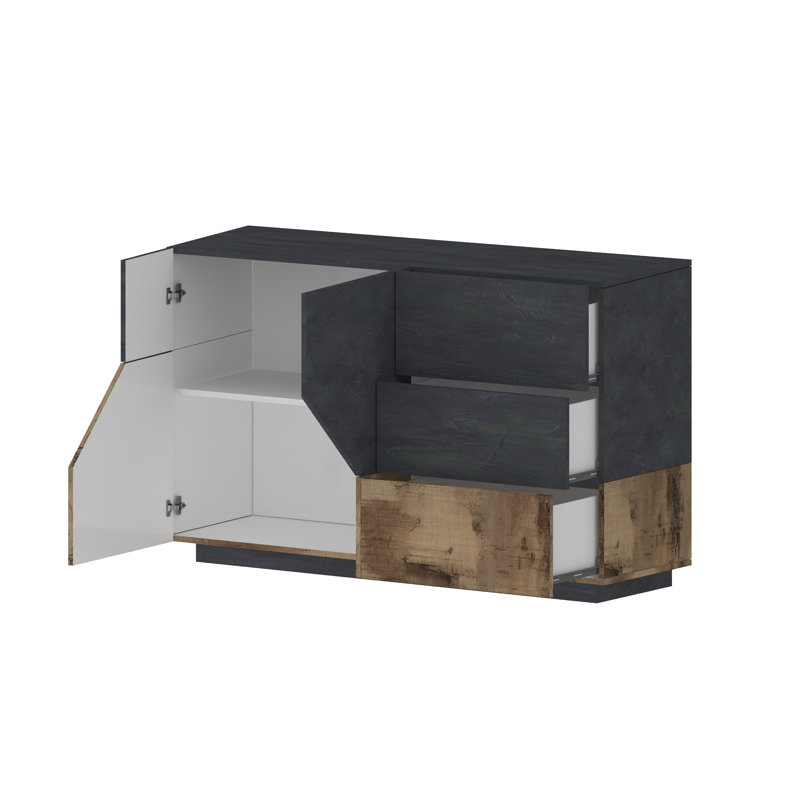 140.9cm Sideboard, Slate/Maple Pereira