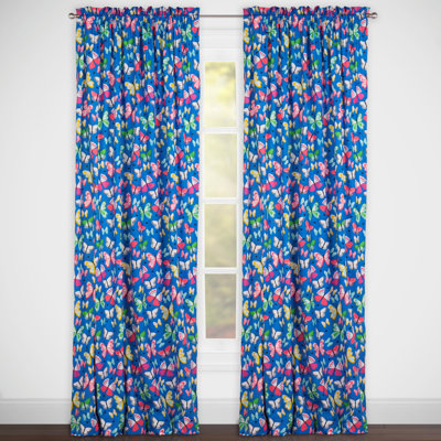 Brilliant Butterflies Semi Sheer Curtain Single Panel